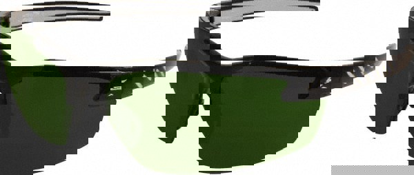 Safety Glass: Scratch-Resistant, Polycarbonate, Green Lenses, Frameless, UV Protection